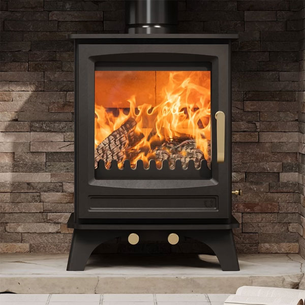 Elk Brass Black stove by Ecosy+ Elk Brass Black stove by Ecosy+