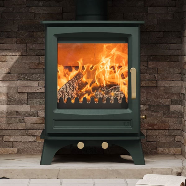 Elk Brass Green stove by Ecosy+ Elk Brass Green stove by Ecosy+